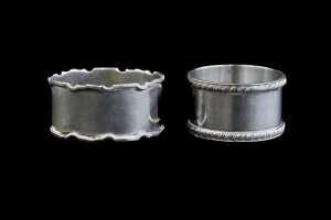 Six sterling silver napkin rings, weight 123g - 4