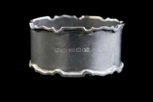 Six sterling silver napkin rings, weight 123g - 5
