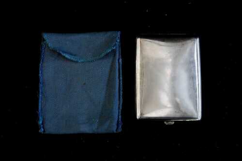 Canadian sterling silver cigarette case, weight 155g