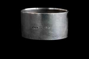 Two sterling silver napkin rings, weight 37g - 3