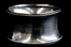 Two sterling silver napkin rings, weight 37g - 4