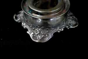 Pair of German 800 silver candle holders, weight 93g - 3