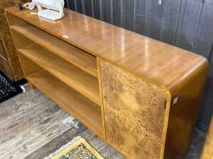 Scandinavian Art Deco maple and burr elm bookshelf - 2