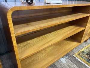 Scandinavian Art Deco maple and burr elm bookshelf - 3