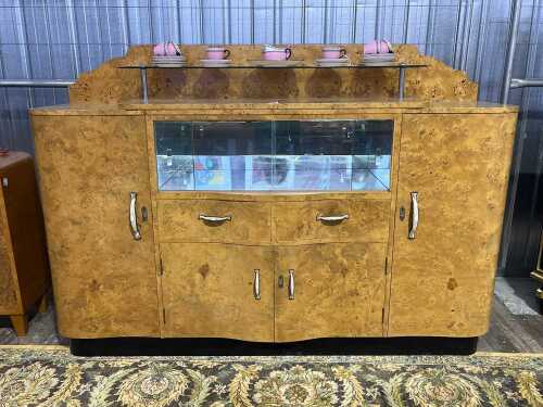 Art Deco style Russian birch sideboard, 1950s