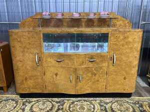 Art Deco style Russian birch sideboard, 1950s