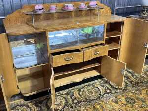 Art Deco style Russian birch sideboard, 1950s - 3