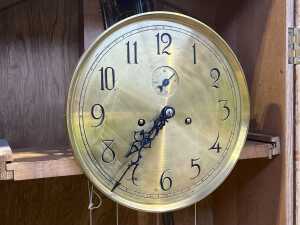 Art Deco cerused oak longcase clock - 4