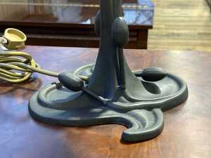 Art Nouveau style cast brass table lamp - 3