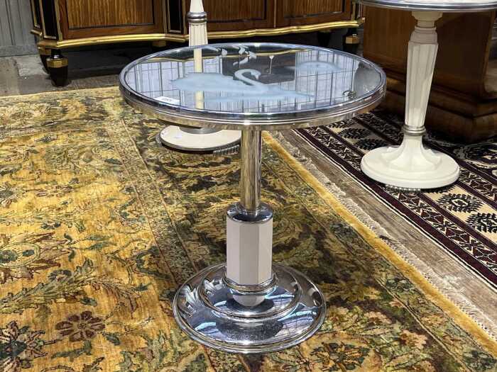 Art Deco mirror top occasional table