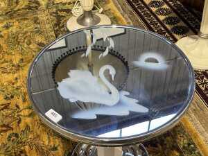 Art Deco mirror top occasional table - 3