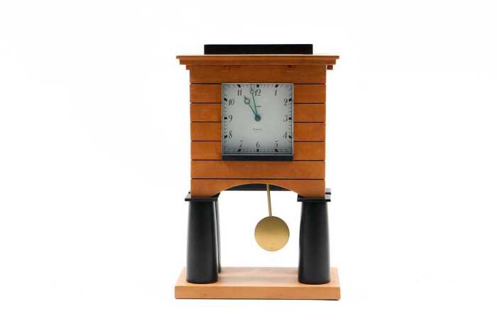 Alessi mantel clock designed by Michael Graves, 1988