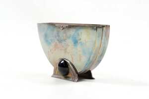 Art Deco Armada silver-plated half-moon vase - 3