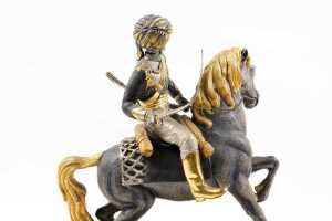 Statue of swordsman on a horse - 5