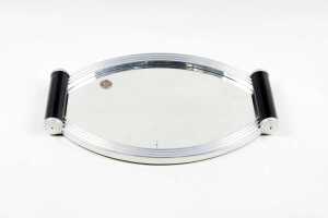 Art Deco and Deco-inspired hostess items in glass, metal and ebonised timber - 5