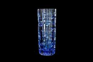 Czechoslovakian (Sklo Union) pressed glass vase by Frantisek Vizner (1936-2011)