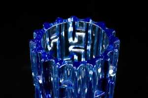 Czechoslovakian (Sklo Union) pressed glass vase by Frantisek Vizner (1936-2011) - 2