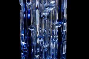 Czechoslovakian (Sklo Union) pressed glass vase by Frantisek Vizner (1936-2011) - 3
