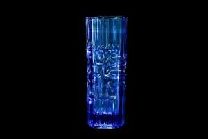 Czechoslovakian (Sklo Union) pressed glass vase by Vladislav Urban (1937-2022)
