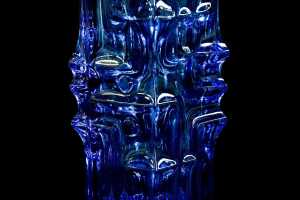 Czechoslovakian (Sklo Union) pressed glass vase by Vladislav Urban (1937-2022) - 3