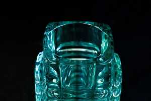 Czechoslovakian (Sklo Union) pressed glass vase by Frantisek Vizner (1936-2011) - 2