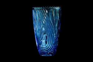Three Mid-century pressed glass vases - 2