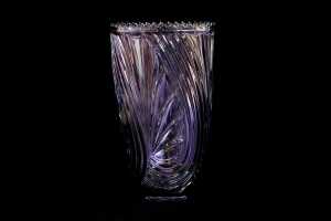 Three Mid-century pressed glass vases - 3