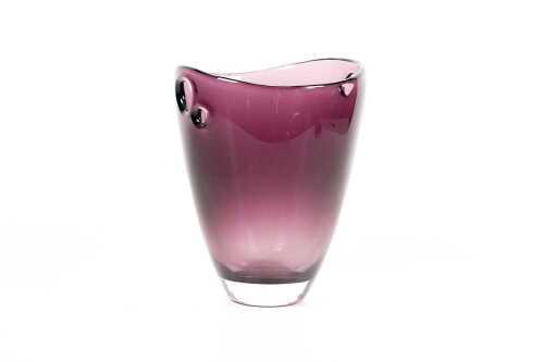 Holmegaard art glass vase in purple
