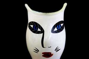 Ulrica Hydman Vallien (1938-2018) for Kosta Boda 'Open Minds' hand-painted glass vase - 2