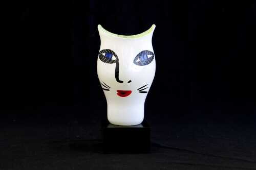 Ulrica Hydman Vallien (1938-2018) for Kosta Boda 'Open Minds' hand-painted glass vase
