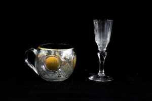 Two antique glasses