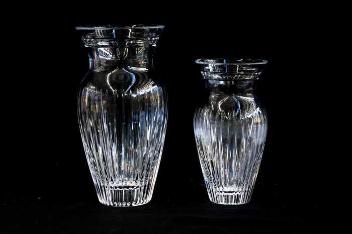 Two Waterford crystal vases