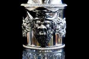 Whitehill silver plate mounted crystal claret jug - 3
