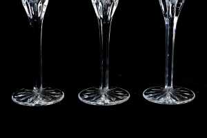 Set of six Waterford crystal champagne flutes - 3