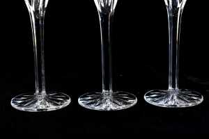Set of six Waterford crystal champagne flutes - 3