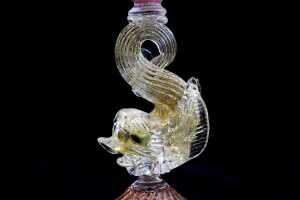 Venetian art glass twin handled vase - 4