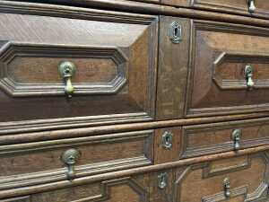 17th century Jacobean oak chest of four drawers - 5