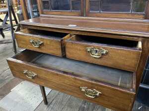 Georgian mahogany display cabinet - 5