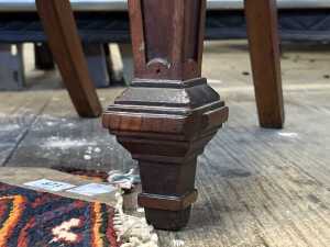 Pair of Victorian oak hall chairs - 6