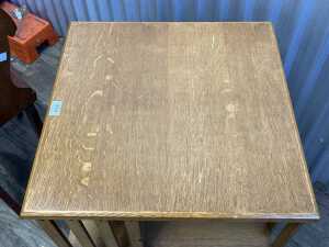 Antique oak revolving bookshelf - 3