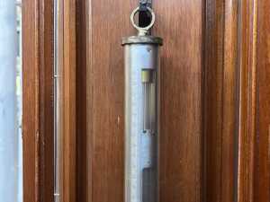Antique Baird & Tatlock No.994 precision stick barometer in timber and glass case - 3