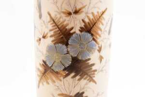 Pair of Victorian painted glass vases - 2