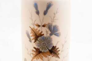 Pair of Victorian painted glass vases - 3
