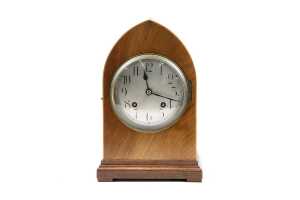 Antique German mahogany mantel clock