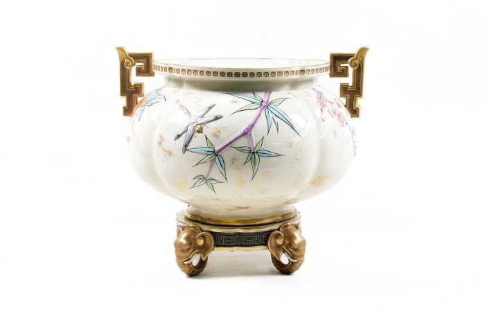 Royal Worcester Satsuma-style jardiniere shape 315, c.1860s