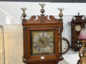 George III oak longcase clock by William Mayhen of Woodbridge - 2