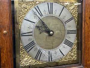 George III oak longcase clock by William Mayhen of Woodbridge - 3