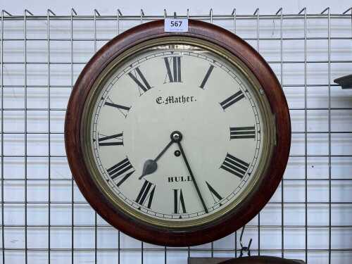 Antique C. Mather of Hull wall clock