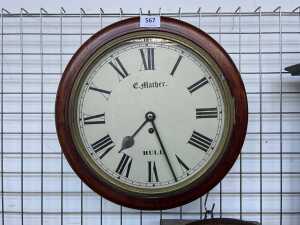 Antique C. Mather of Hull wall clock