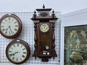 Antique Viennese style wall clock
